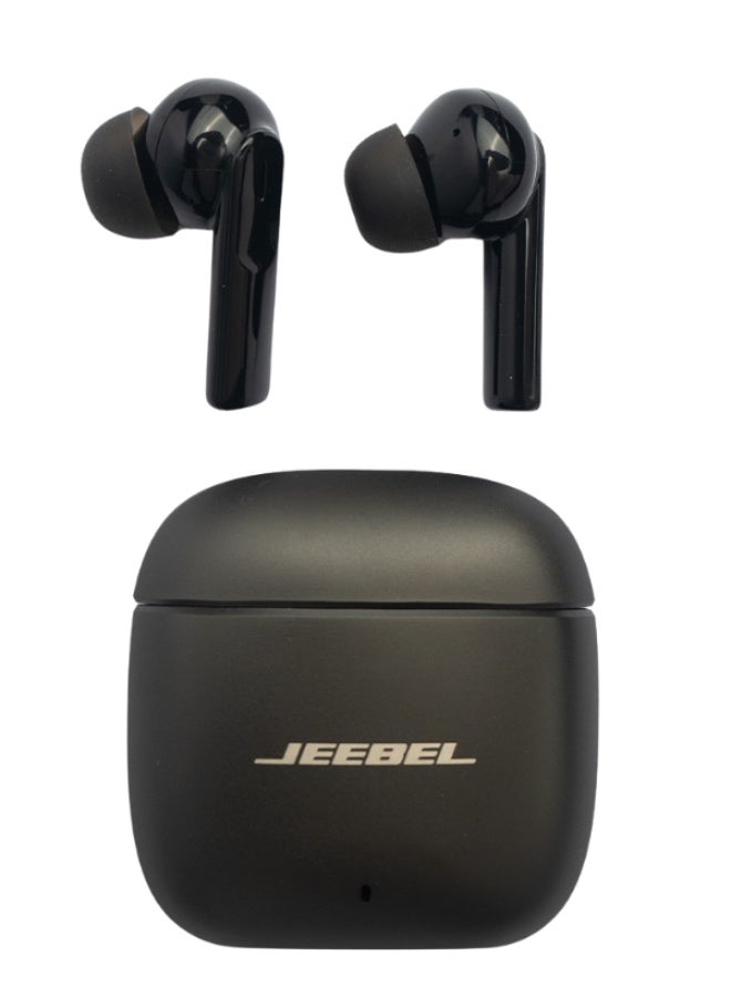 JEEBEL B355 Wireless Noise Cancelling Earphones TWS  , 20 Hours Battery Life, Black - Image 4